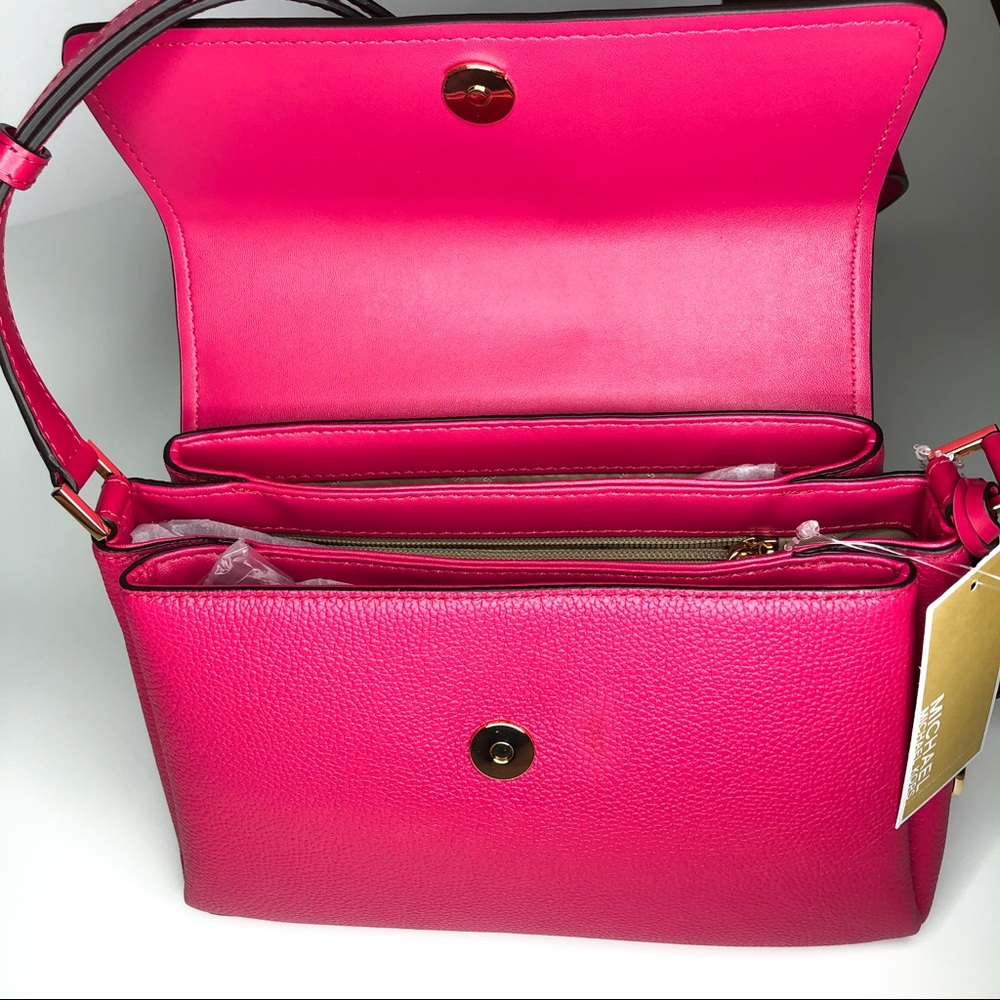 Michael Kors NWT Addison Messenger Bag Pink - Picture 8 of 16